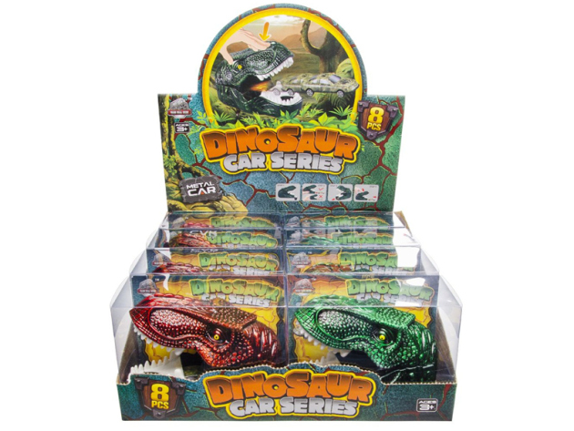 Dinokopf-Auto-Schießer, 2-fach sortiert, 8er Display