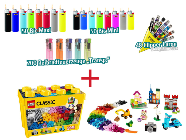 Aktion 348 Feuerzuege + LEGO Große Bausteine-Box