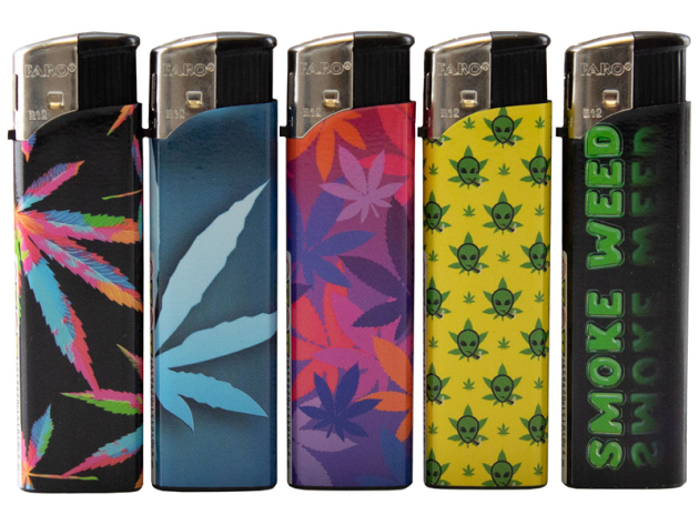 Elektrofeuerzeuge "Weed", 50er Display