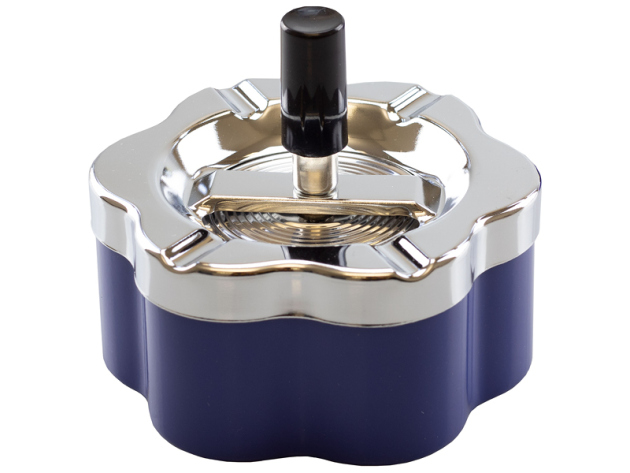 Drehaschenbecher "blue flower" Ø 11 cm