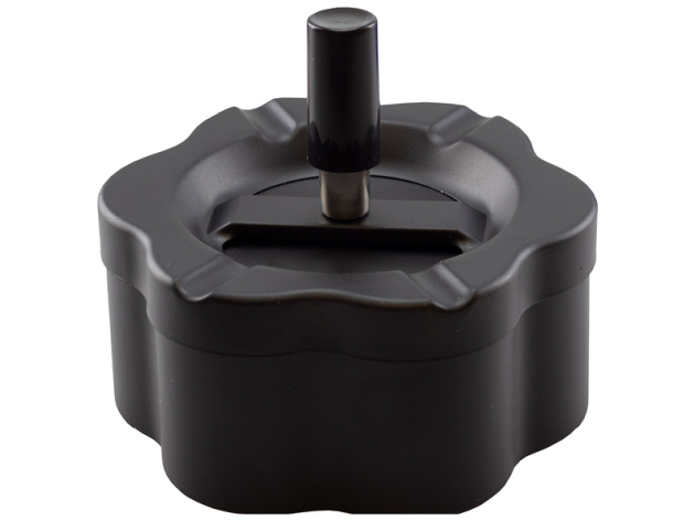 Drehaschenbecher "black flower" Ø 11 cm