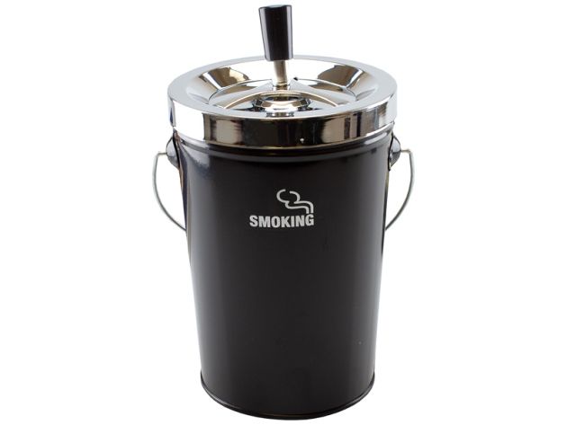 Drehaschenbecher "bucket black"