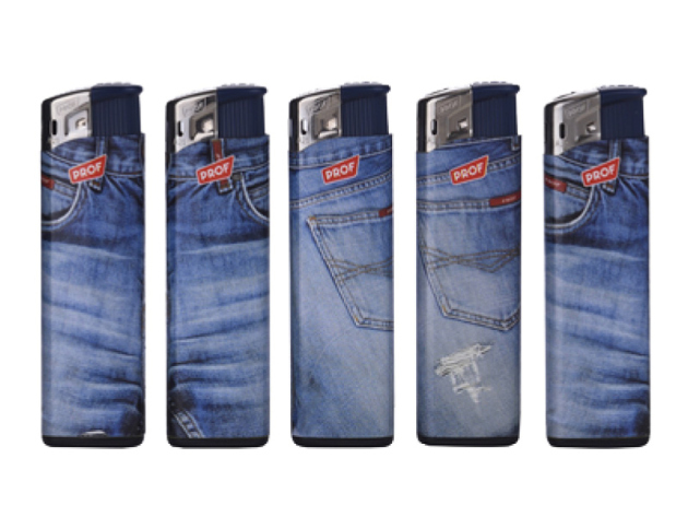 Elektrofeuerzeuge "JEANS" 50er Display