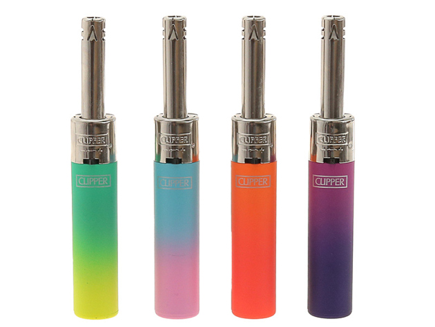 Clipper Mini Stabfeuerzeug TUBE METALLIC GRADIENT, 24er Display