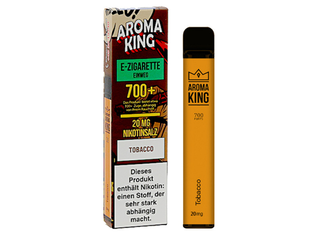 Aroma King - "Tobacco" (Tabak) E-Shisha - Nikotinsalz 20mg - 700 Züge