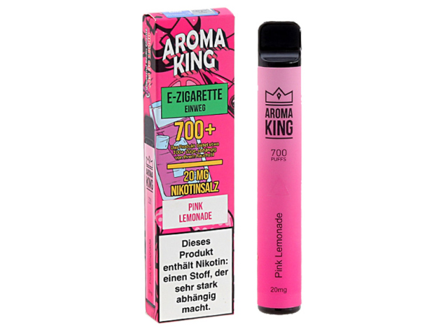 Aroma King - "Pink Lemonade" (Zitrusaromen) E-Shisha - Nikotinsalz 20mg - 700 Züge