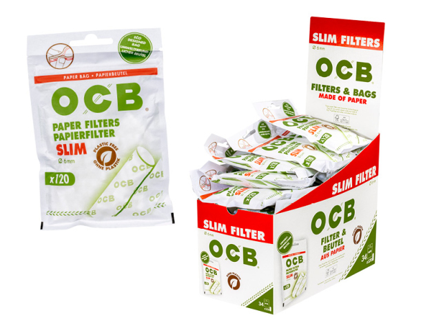OCB Papierfilter Slim 6 mm, 50 Beutel je 120 Filter