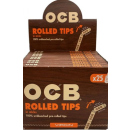 OCB Filter Tips Rolled Virgin in Sticks, 20 Packungen a 25 Tips