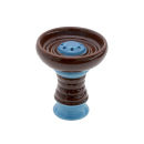 Shisha Kopf Keramik "Braun-Blau";...