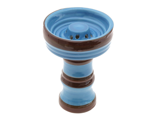 Shisha Kopf Keramik "Coffee" Braun-Hellblau, Höhe ca. 10,5 cm; Ø ca. 7,6 cm