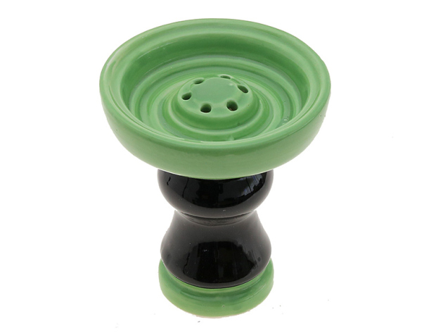 Shisha Kopf Keramik "Grün-Schwarz" , Höhe ca. 9 cm, Ø ca. 7,5 cm