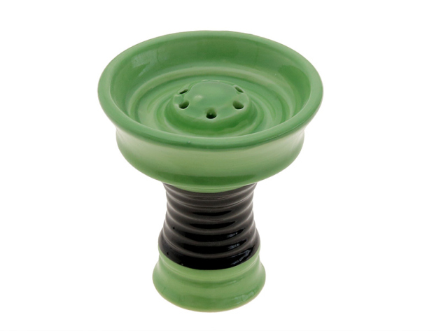 Shisha Kopf Keramik "Grün-Schwarz",  Höhe ca. 8,5 cm, Ø ca. 7,6 cm