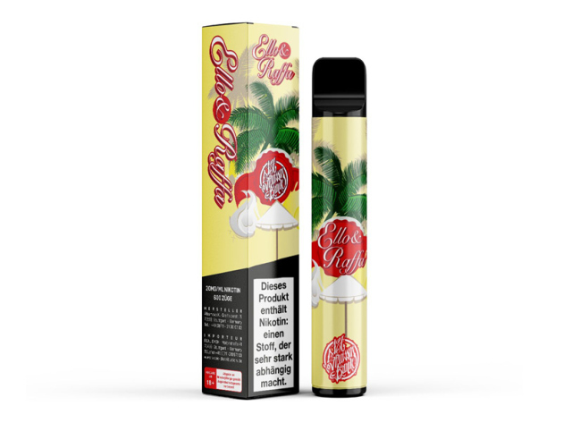 187 Strassenbande - Ello & Raffa (Kokosnuss, Limette) - E-Shisha - Nikotin 20mg - 600 Züge