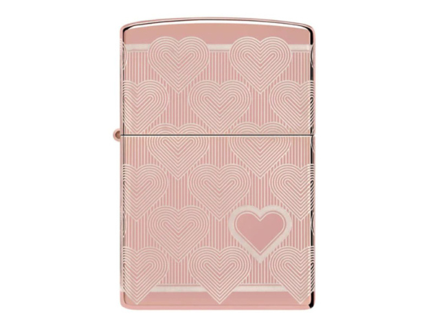 Zippo Feuerzeug - Hearts RoseGold / Laser 360°