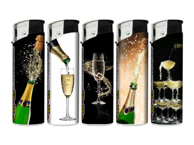 Elektrofeuerzeuge "Champagne", 50er Display