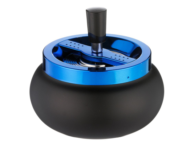 Drehaschenbecher "blau-metallic" Kugel, Ø 13 cm, einzeln