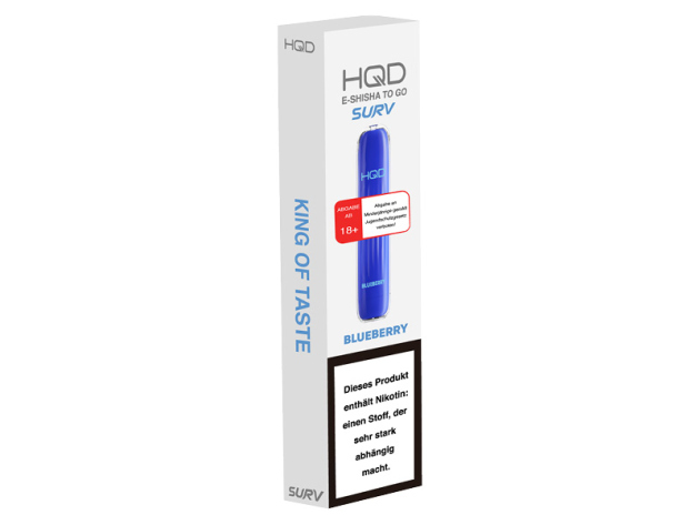 HQD SURV - Blueberry (Blaubeere) - Einweg E-Shisha - 18 mg - 600 Züge