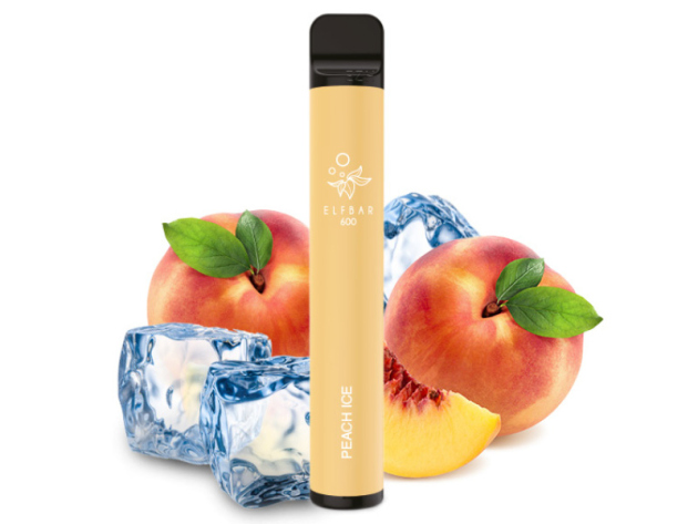 ELFBAR 600 - "Peach Ice" (Pfirsich, Eis) - E-Shisha - ohne Nikotin - 600 Züge