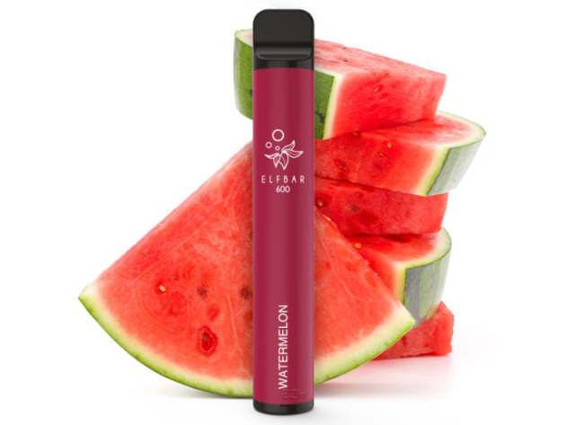 ELFBAR 600 - "Watermelon" (Wassermelone) - E-Shisha - ohne Nikotin - 600 Züge