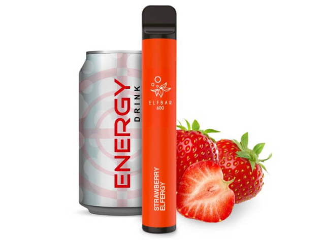ELFBAR 600 - "Strawberry Elfergy" (Erdbeere, Energie) - 20 mg - 600 Züge