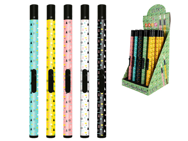 Stabfeuerzeuge BBQ Slim "Christmas Symbols" 21cm, 25er Display