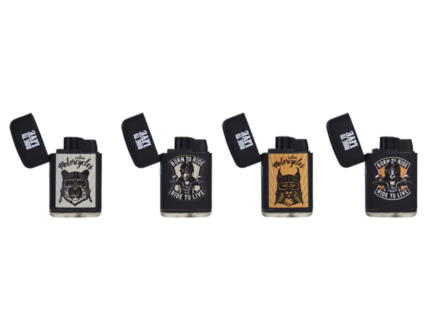 Sturmfeuerzeuge "Animals Biker", Jet-Flame, 20er Display