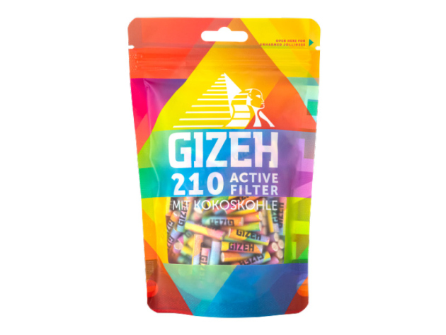Gizeh Slim Filter with rubber coating 20 bags each 120 filters