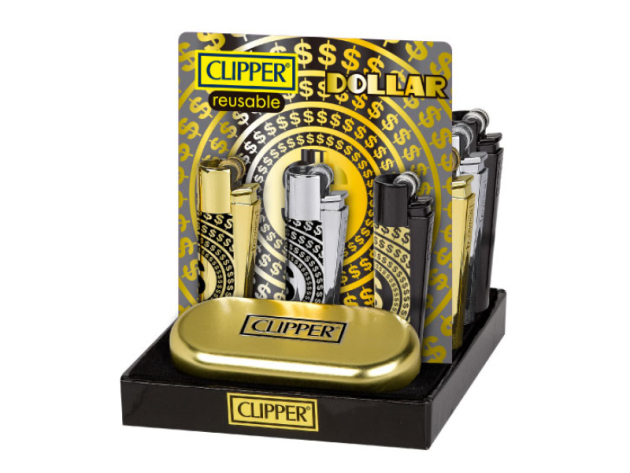 Clipper Metal Large DOLLAR, 12er Display
