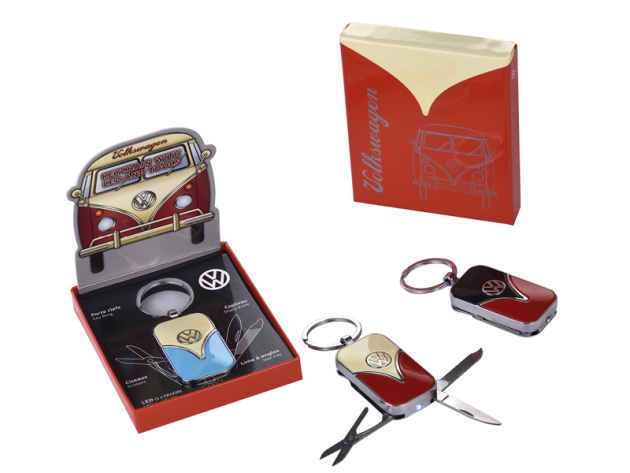 Schlüsselanhänger "Bulli", 3-fach sortiert, einzeln