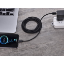 Tekmee Ladekabel USB auf USB-C, 3m, schwarz