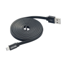 Tekmee Ladekabel USB auf Micro-USB, 2m, schwarz