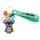 Schlüsselanhänger "Super Cute" 4-fach sortiert, 24 Stück + Display für 48 Anhänger