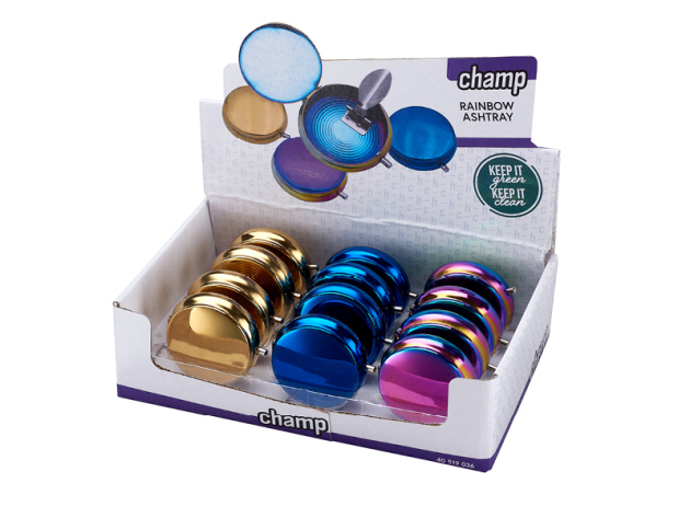 Taschenascher "Rainbow" 12er Display