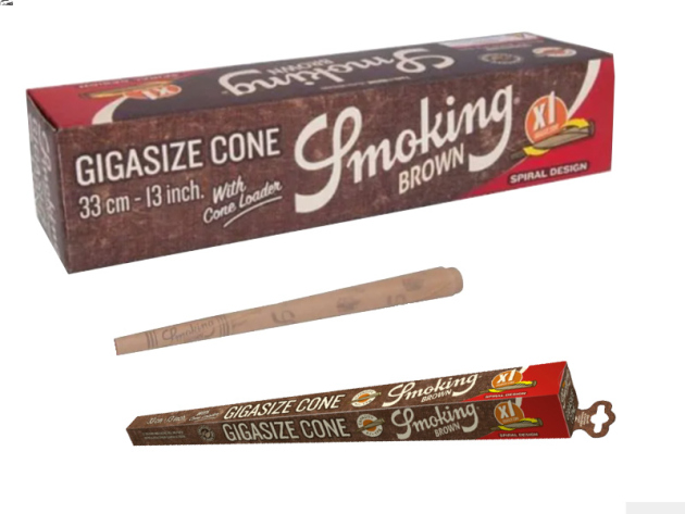 Smoking Cones Brown GIGA Size; 6er Display