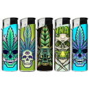 Elektrofeuerzeuge "Cannabis Skull", 50er Display