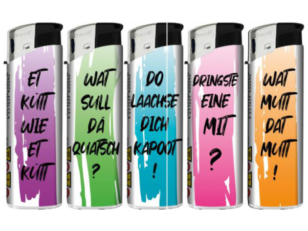 Elektrofeuerzeuge "Laache is Jesond", 50er Display