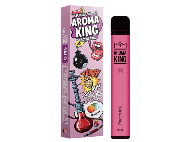 Aroma King - "Peach Ice" (Pfirsich) - E-Shisha - ohne Nikotin - ca. 700 Züge