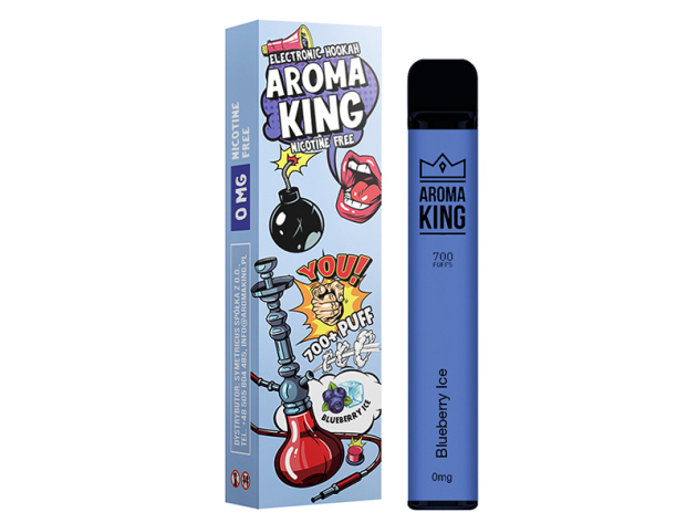 Aroma King - "Blueberry Ice" (Blaubeere) - E-Shisha - ohne Nikotin - ca. 700 Züge