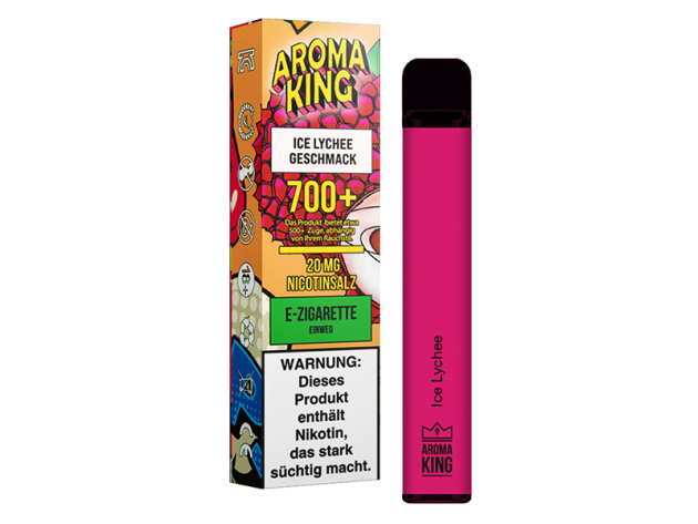 Aroma King - "Lychee Ice" (Eis,Lychee) - E-Shisha - Nikotinsalz 0mg - 700 Züge