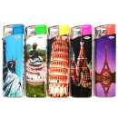 Elektrofeuerzeuge "Monuments" 50er Display