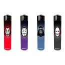 Reibradfeuerzeuge "Masken" 24er Display