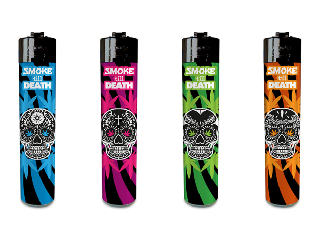 Reibradfeuerzeuge "Skulls" 48er Display