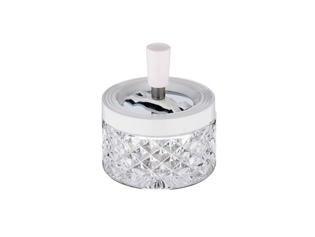 Drehaschenbecher "Glas" blau, Ø 11,9 cm