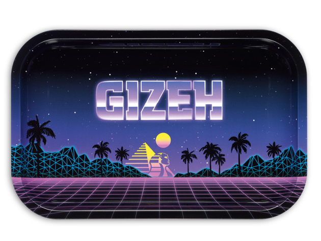 Gizeh Rolling Tray Drehunterlage Metall - "Waves" M