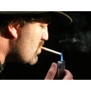 Metallfeuerzeuge "Stockholm" Jet-Flame, inkl. Präsentierbox u. Beutel (8 Feuerz.,/4 Farb.)