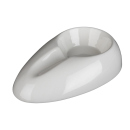 Zigarrenaschenbecher Keramik wei&szlig;, ca. 14,5 x 9 cm