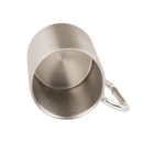 Edelstahlbecher mit Karabiner, Maritim, ca.7,5 x 9 cm. doppelwandig, 4-fach sortiert; einzeln