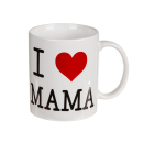 Becher, I love Mama, ca. 10 x 8 cm, Steingut, einzeln