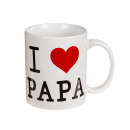 Becher, I love Papa, ca. 10 x 8 cm, Steingut, einzeln