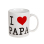Becher, I love Papa, ca. 10 x 8 cm, Steingut, einzeln